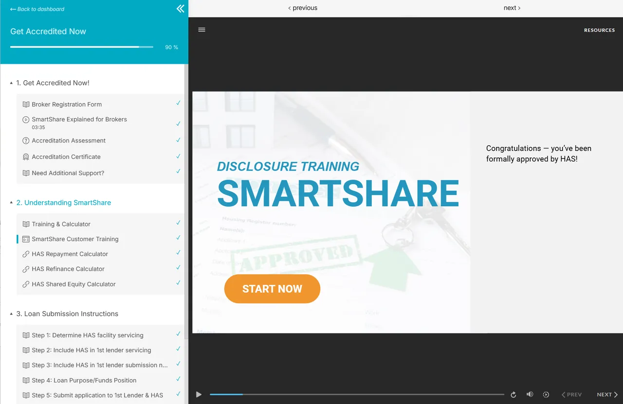 HAS Shared Equity Academy: the SmartShare disclosure training module